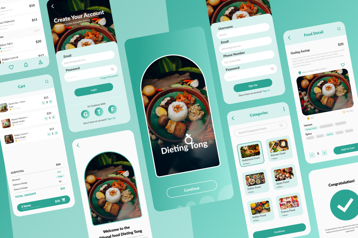 Dieting Tong - Food Delivery Mobile, an App Template by twinstd (Photo 5 of 5)
