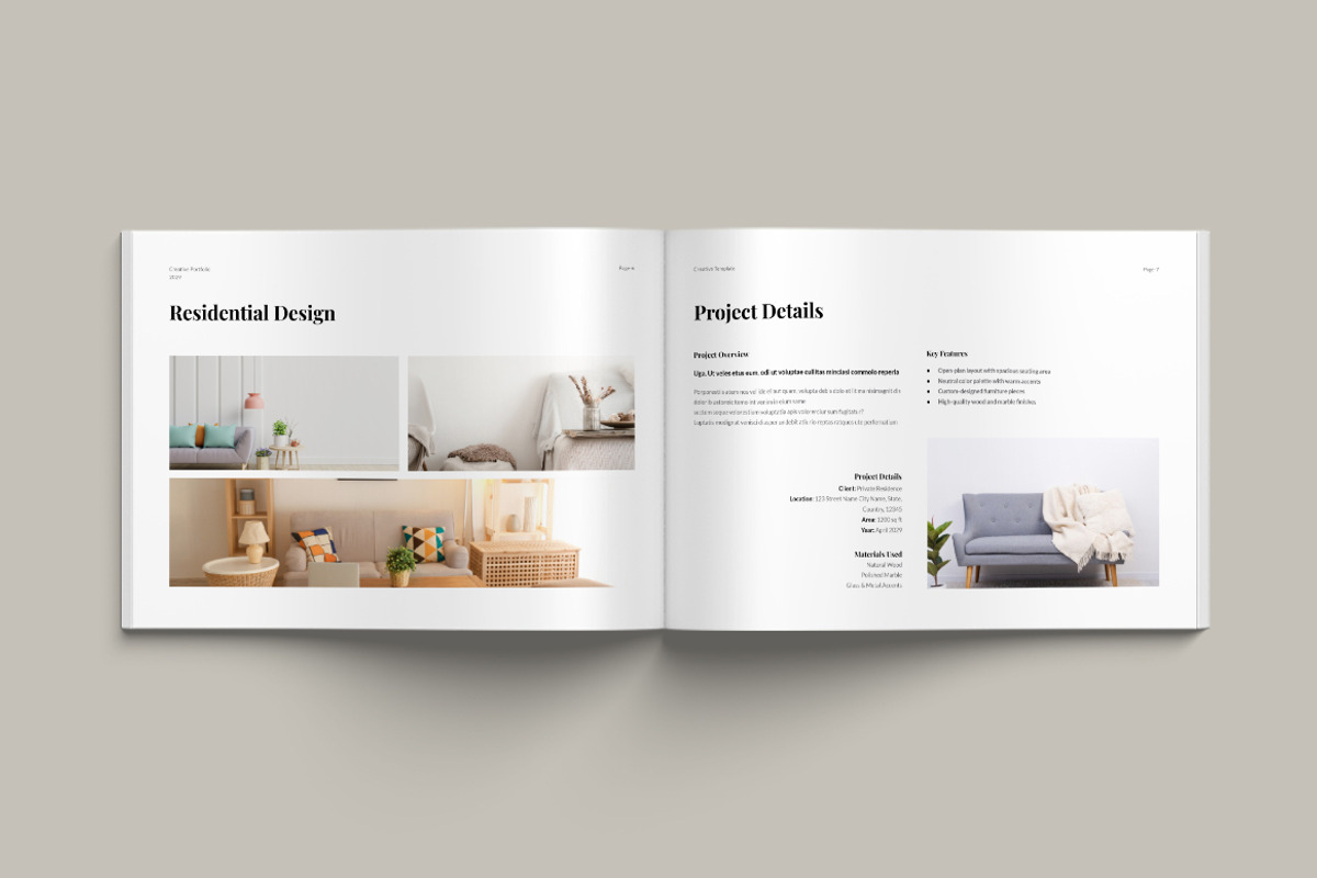 Interior Portfolio Landscape, a Brochure Template by Pixelpick (Photo 4 of 9)
