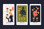 Suit of Cups tarot cards set, an Illustration by Good Studio (Thumbnail 4 of 6)