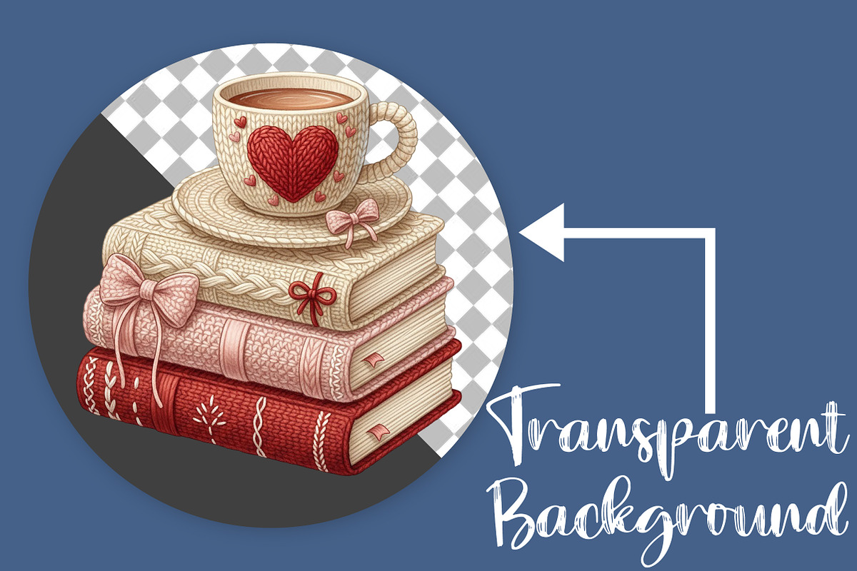 Crochet Books And Coffee Png, an Illustration by Canvas Craft (Photo 2 of 7)