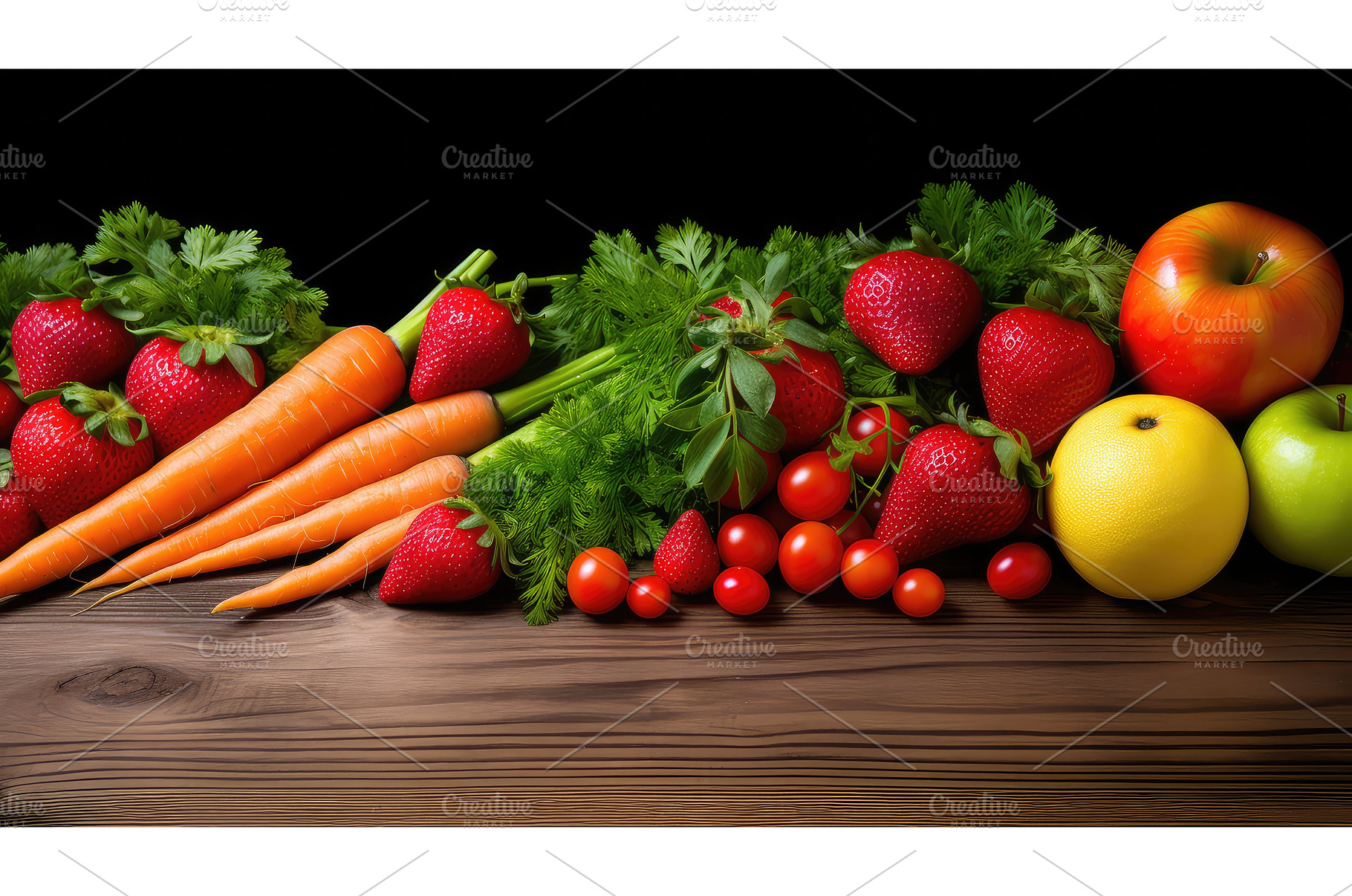 organic fresh food background ai, a Food & Drink Photo by pikepicture