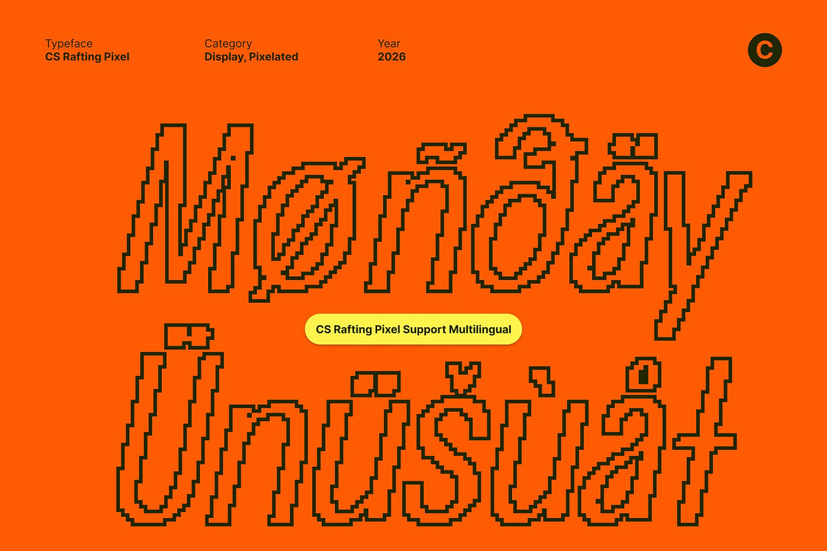 CS Rafting Pixel, a Sans Serif Font by Craft Supply Co. (Photo 7 of 8)