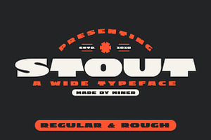 STOUT : Wide Vintage Modern Typeface