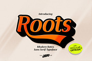 Roots - Modern Retro Font, a Script Font by HIRO.std (Thumbnail 1 of 11)