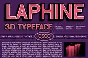 Laphine 3D, a Sans Serif Font by Craft Supply Co. (Thumbnail 1 of 8)