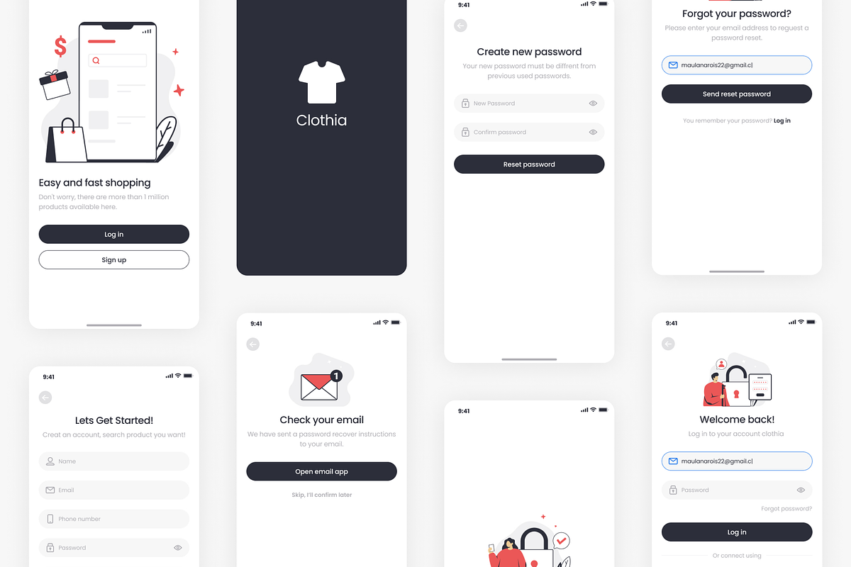 Clothia UI Kit, a Templates & Theme by Kawalan Studio (Photo 3 of 6)