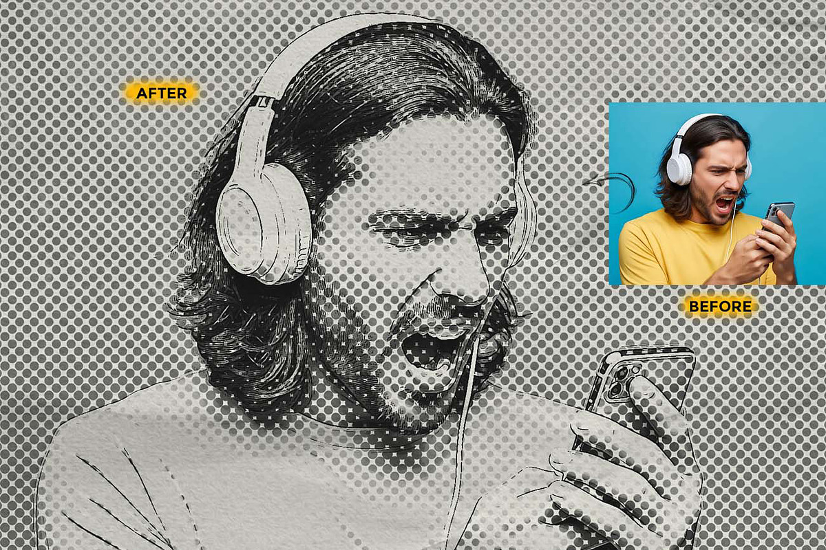 HALFTONE X Experimental Halftone, an Action Add-On by Studio Retouch (Photo 58 of 63)
