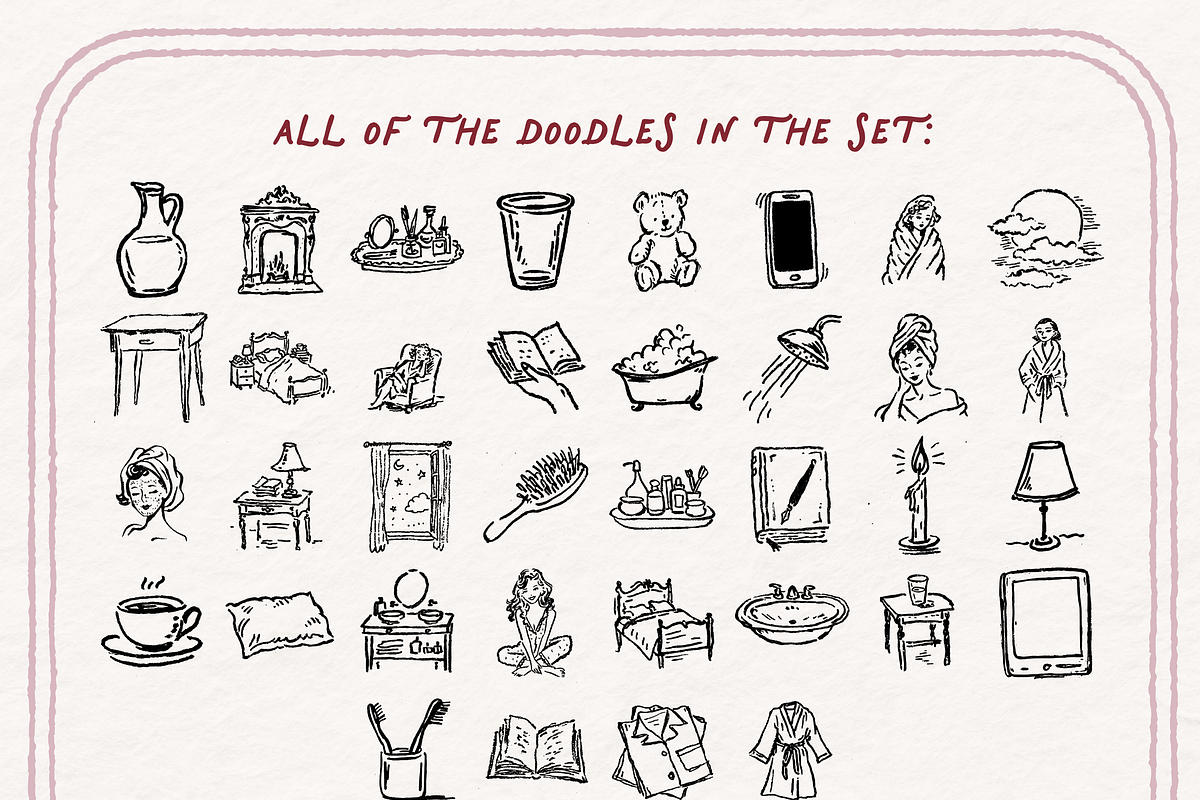 Bedtime Clipart, Sleep Doodles, an Object Illustration by The October Creative (Photo 5 of 7)