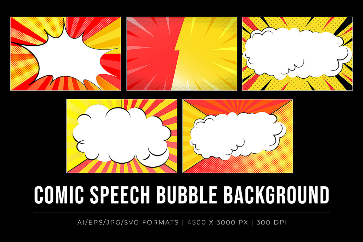 Comic Speech Bubble Background, a Background Graphic by Pitchlook.Studio (Photo 2 of 2)
