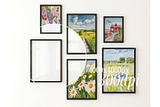 Six Gallery Frame Mockup In Black, a Mockup by First Impression Mockups (Thumbnail 2 of 4)