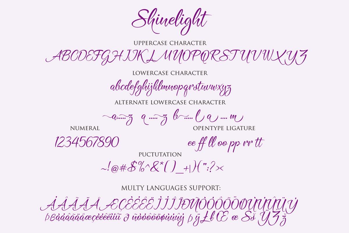 Shinelight, a Script Font by Byuly Ayika (Photo 9 of 9)