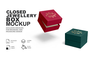 Closed Jewellery Boxes Mockup