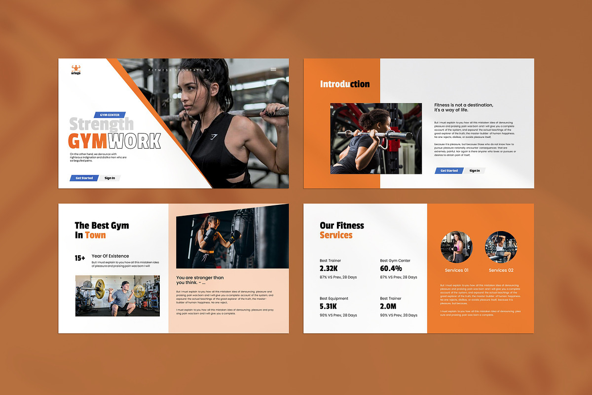 Strength Gymwork Template, a Presentation Template by evgenystudio