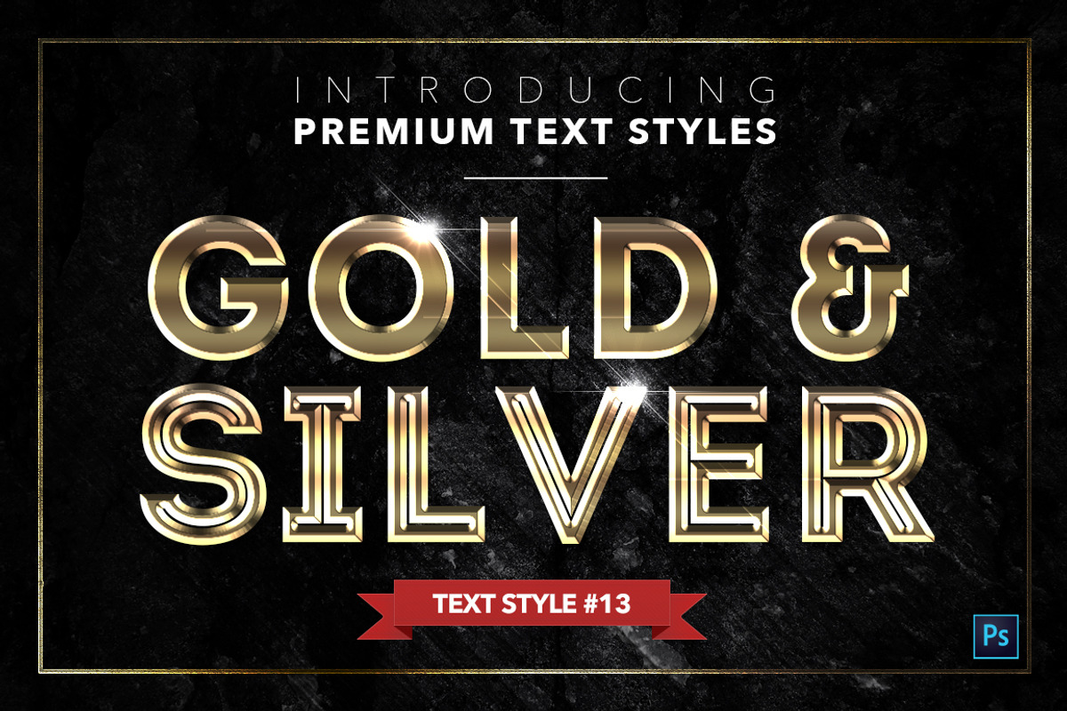 Gold & Silver #6 - 20 Text Styles, a Layer Style Add-On by Jonas Stensgaard (Photo 14 of 23)