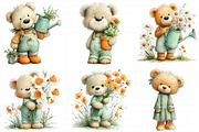 Spring Teddy Bear Clipart Set Bundle, an Illustration by Daily.Designs (Thumbnail 8 of 8)
