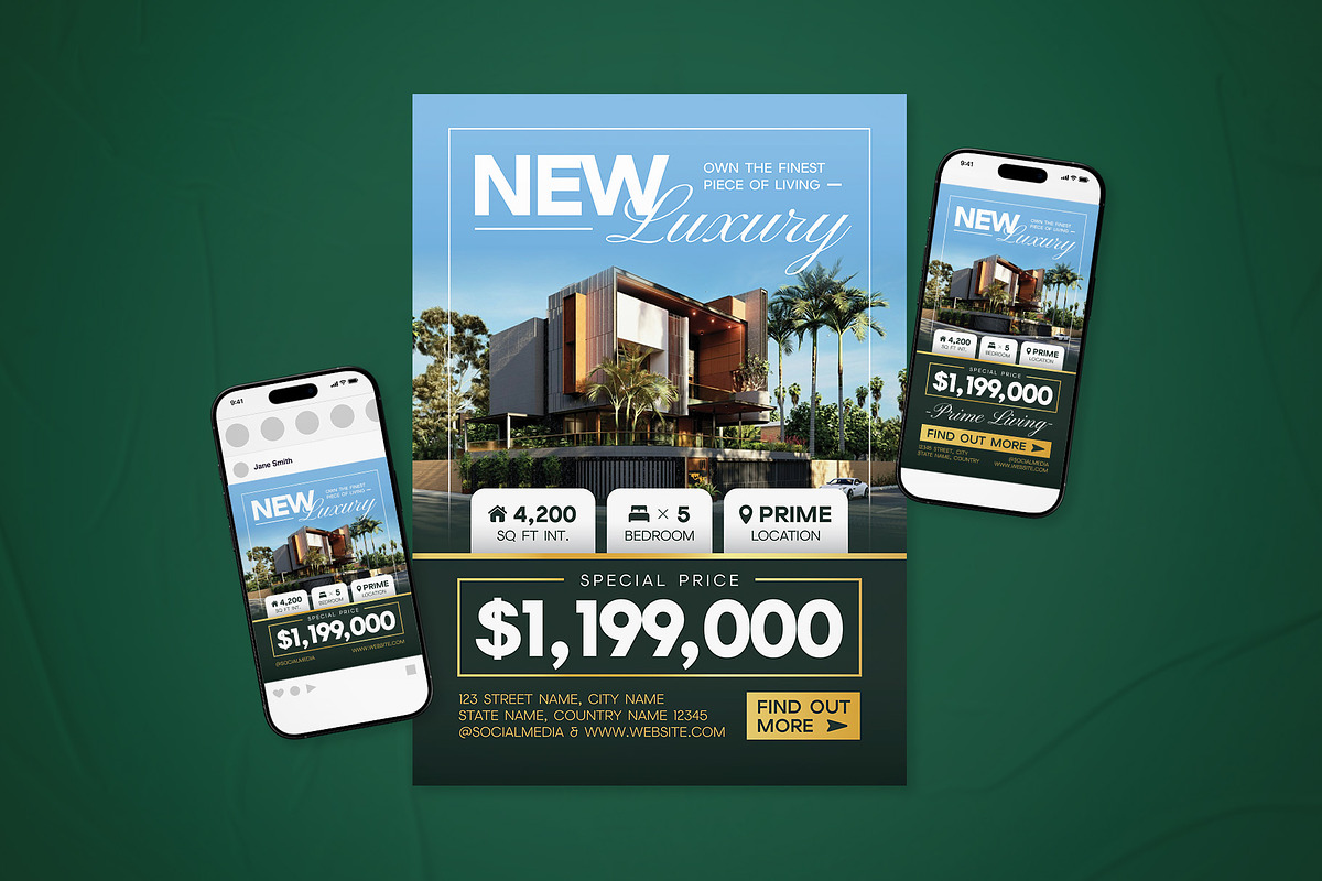 Real Estate Promotion Flyer Set, a Flyer Template by The Good Store (Photo 1 of 2)