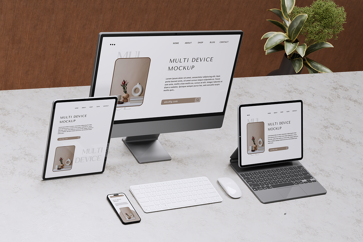 Multi Device Responsive Mockup, a Wearable Device Mockup by xavier_studio (Photo 2 of 5)