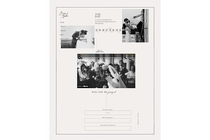 Wedding WIX Website Template Minimal