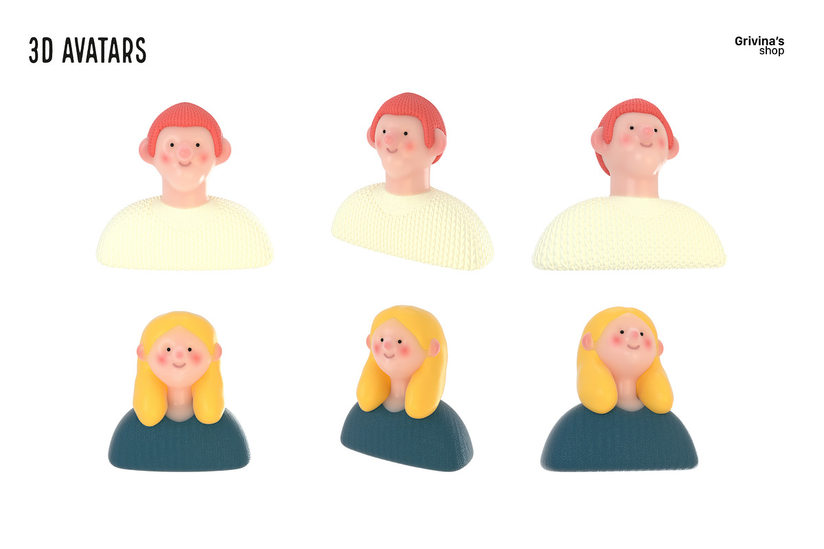 3D Avatars, a Templates & Theme by Grivina's shop (Photo 10 of 13)