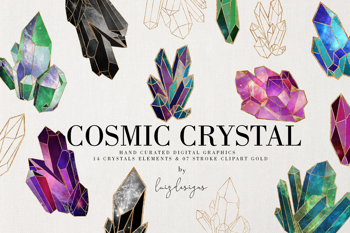 Cosmic Crystals, an Illustration by Luiz da Rolt Grathwohl (Photo 1 of 4)