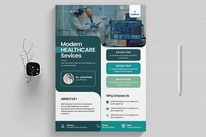 Medical Healthcare Flyer Template, a Flyer Template by MightyDesign
