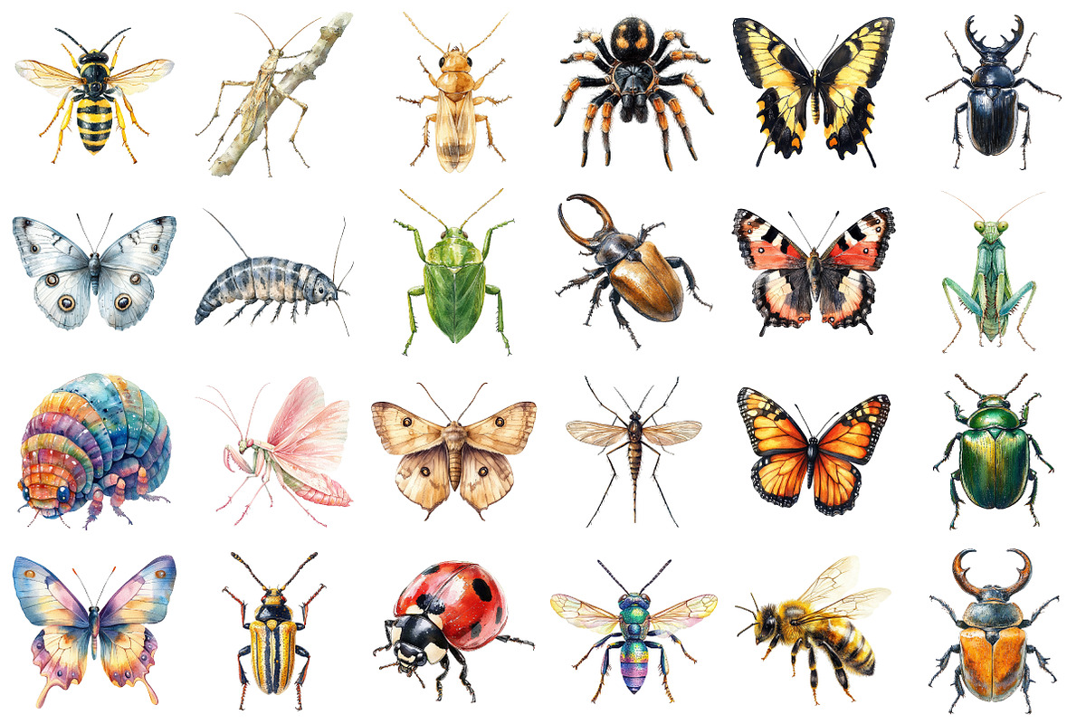 Insects Clipart Bundle, an Illustration by Daily.Designs (Photo 2 of 3)