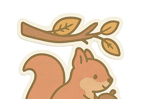 Animated illustration squirrel with, an Illustration by Dvoevnore photos