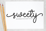 Sweety, a Script Font by FreshTypeINK (Thumbnail 1 of 8)