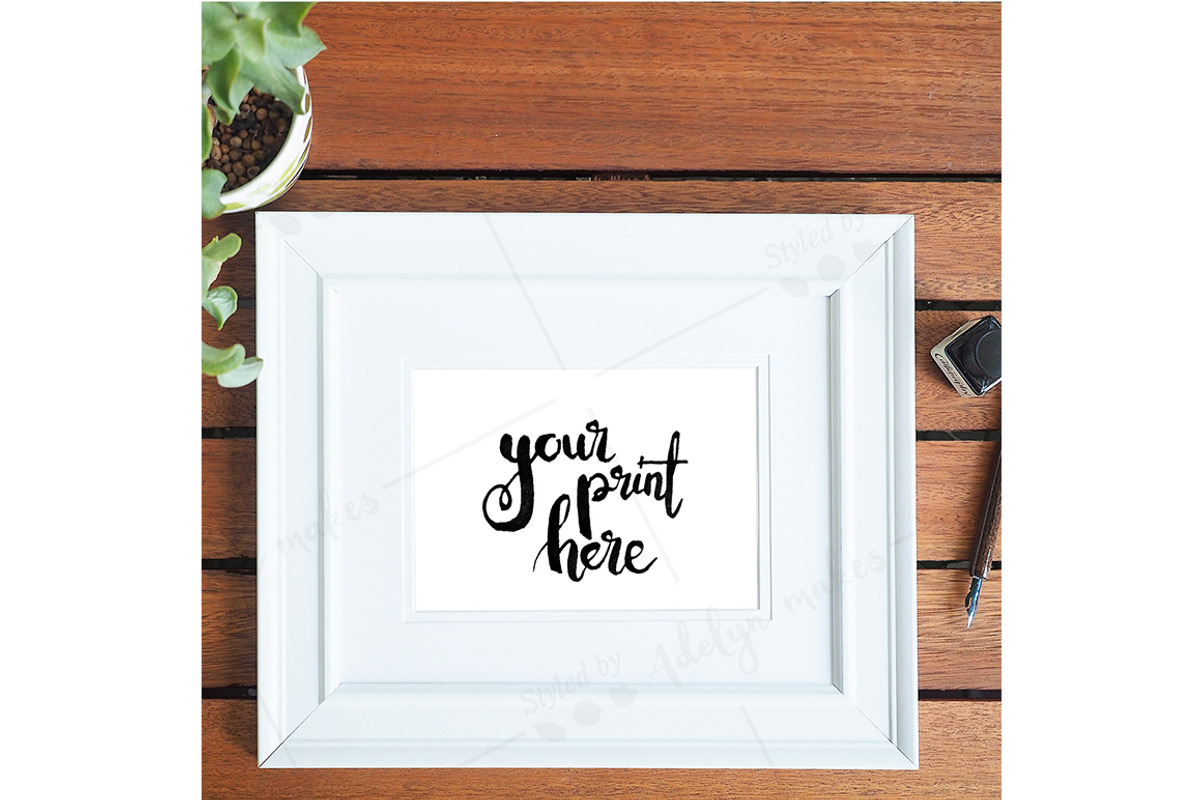 Styled flat lay frame mockup 1, a Print Template by Styled by Adelyn makes