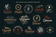 50+ Hand Drawn Floral Logo & Badges, a Branding & Logo Template by Wortfice (Thumbnail 4 of 9)