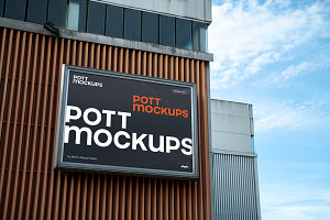 german 18/1 billboard mockup facade