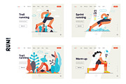 RUN! flat vector illustrations set, a Templates & Theme by Grivina's shop (Thumbnail 12 of 24)