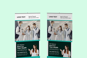 Medical Roll Up Banner Template