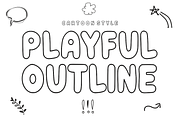 Playful Outline – Outline Font, a Handwritten Font by KiddoGlyphs Studio (Thumbnail 1 of 7)