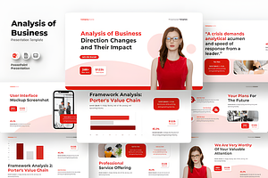 Analysis of Business PowerPoint, a Social Media Template by Coco Bloom