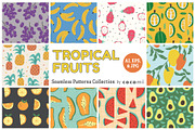 TROPICAL FRUITS seamless patterns, a Pattern Graphic by cocomi (Thumbnail 1 of 5)