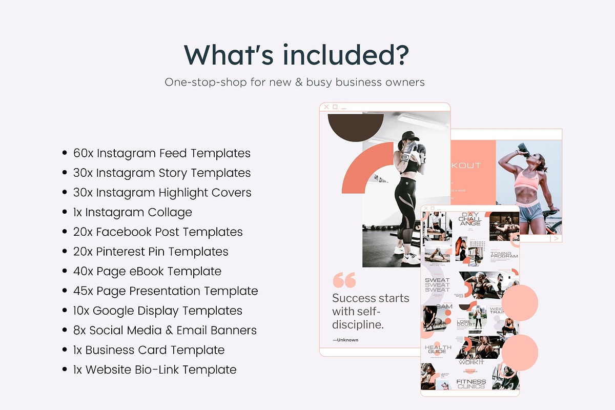 Fitness Complete Brand and Marketing, a Social Media Template by Cultive Creative (Photo 2 of 11)
