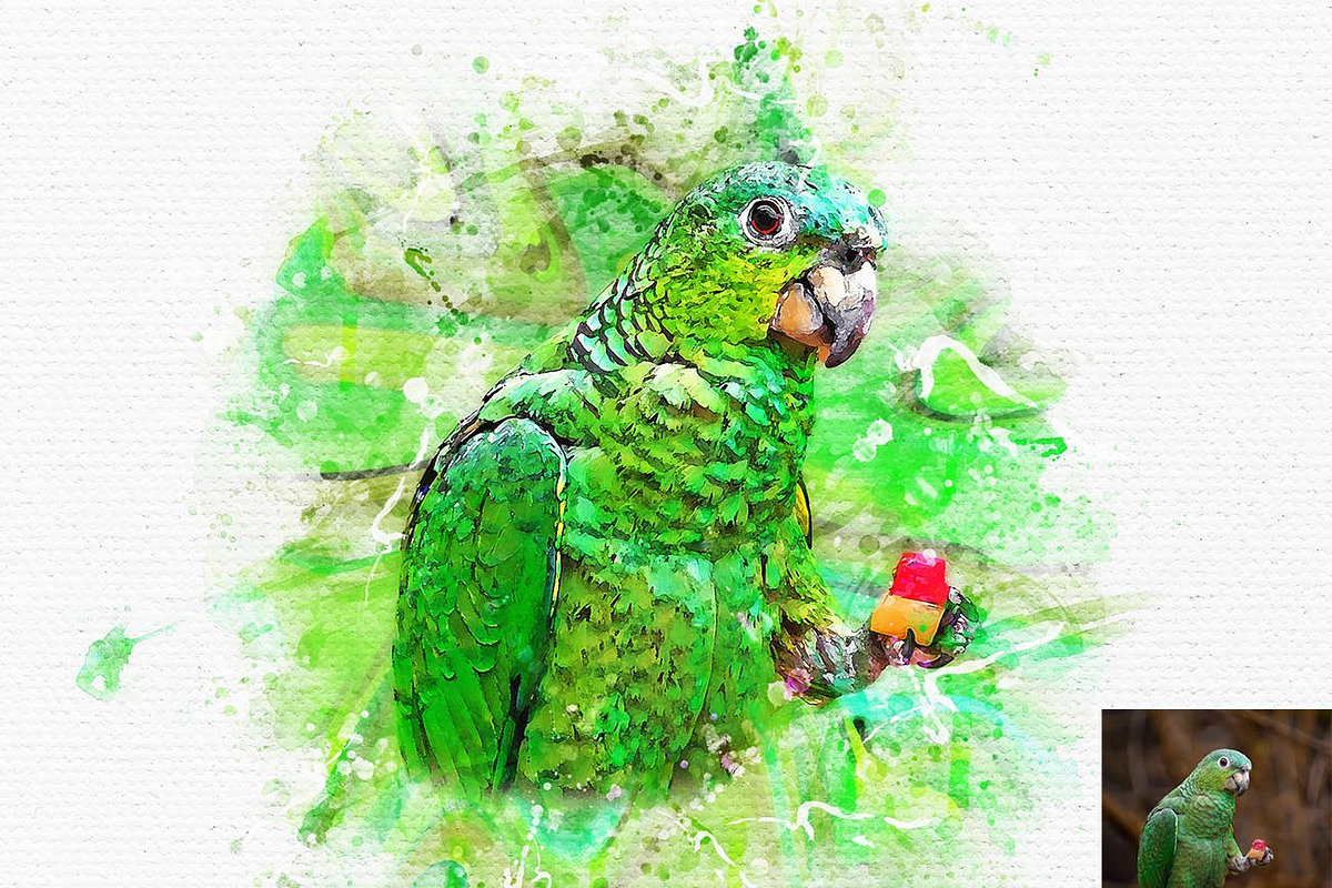 Pet Portrait Watercolor Art Generato, an Action Add-On by Studio Retouch (Photo 6 of 12)