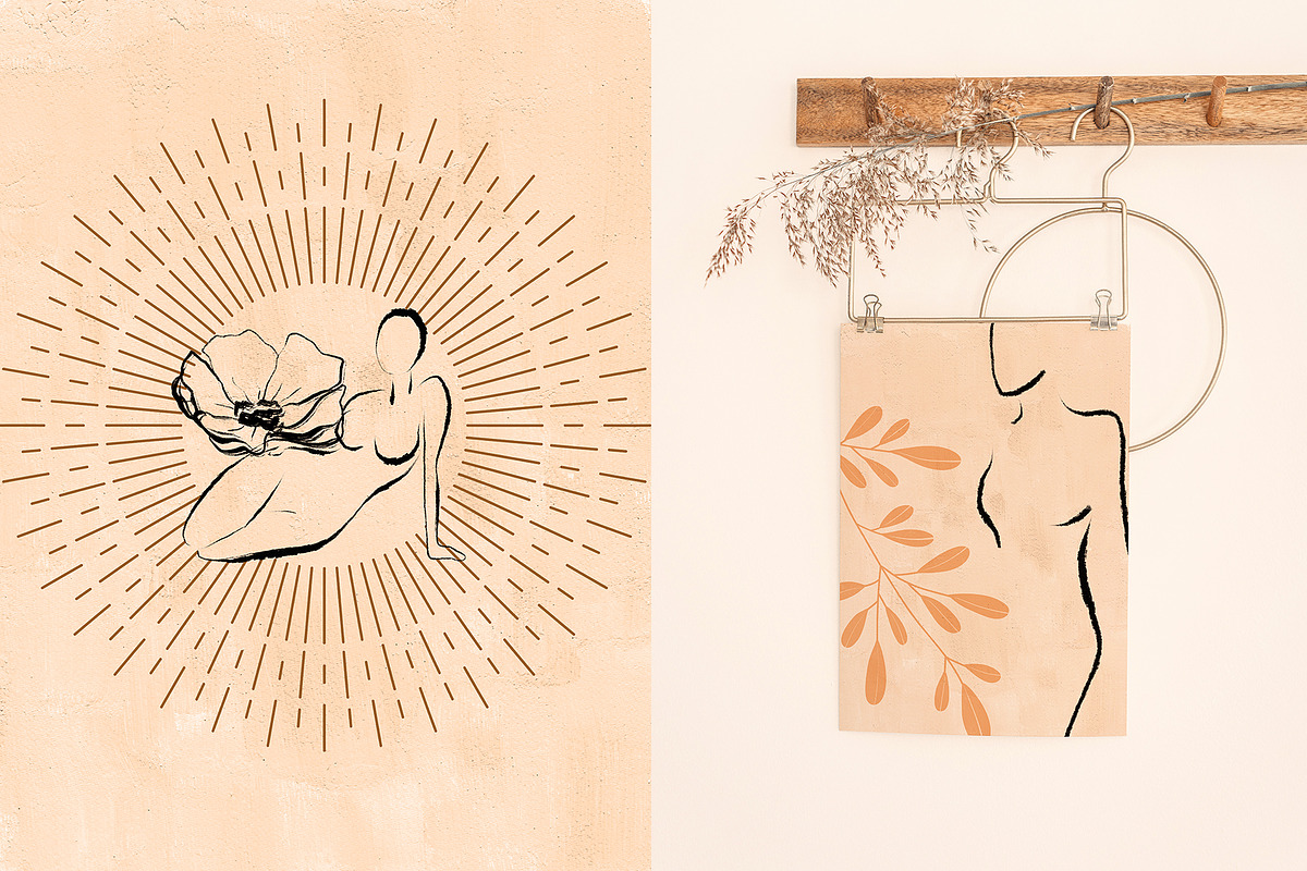 Poster Bundle Mystical Women Modern, a Decorative Illustration by Kaya Fonts (Photo 15 of 23)