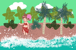 Tropical Paradise Procreate Brush