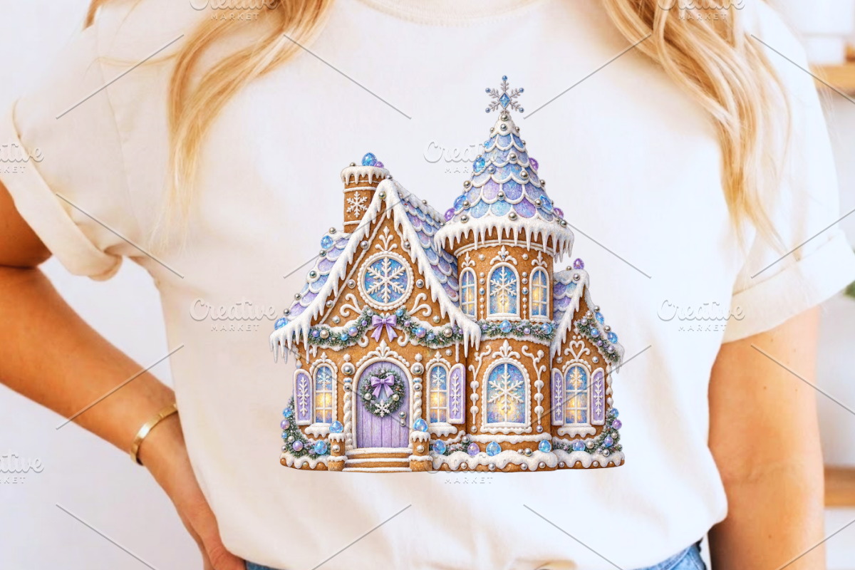 Christmas Gingerbread House Cliparts, a Seasonal Illustration by Ink Gallery (Photo 11 of 13)