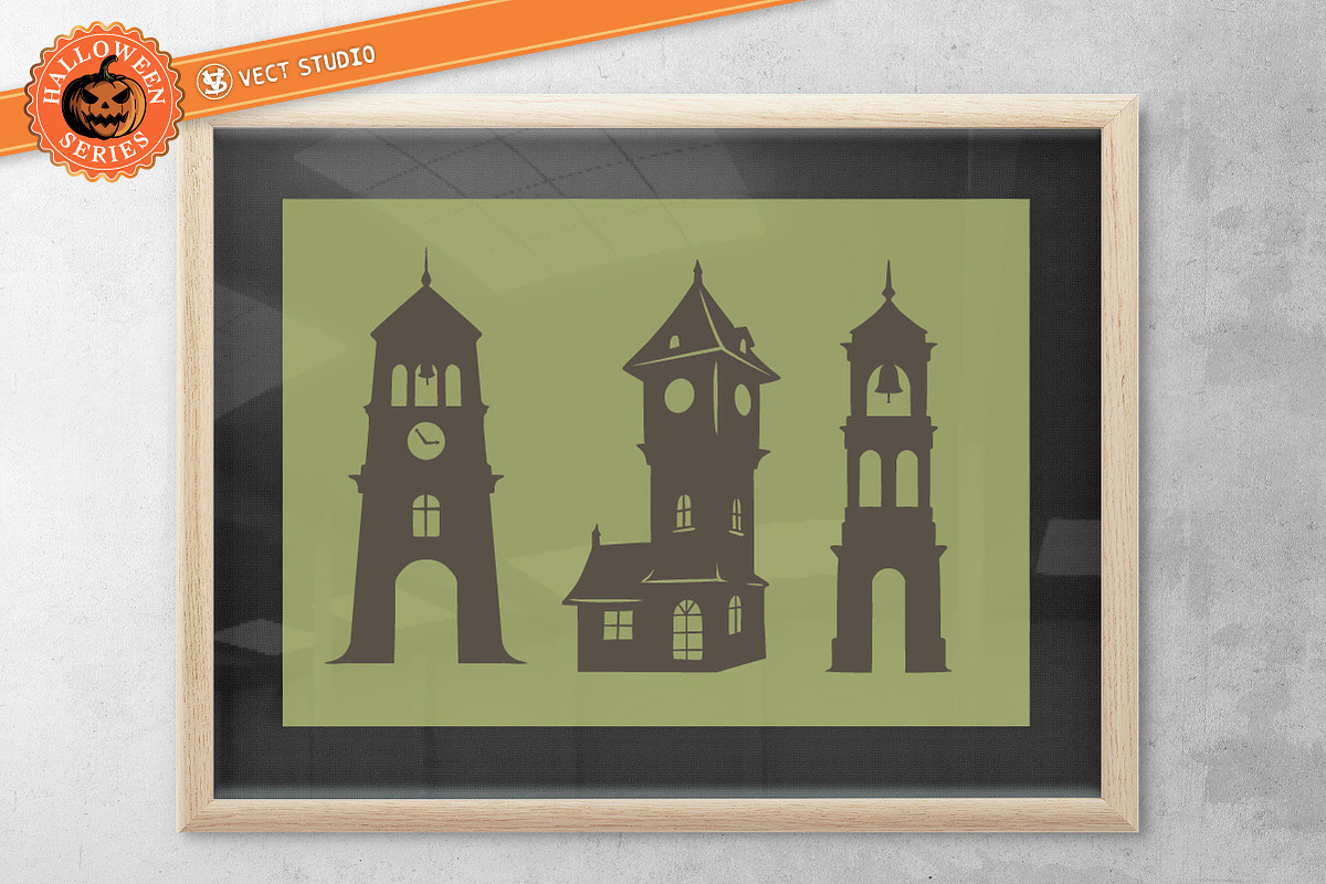 9 Creepy Tower Stamp Brushes, a Brush Add-On by vectstudio (Photo 8 of 10)