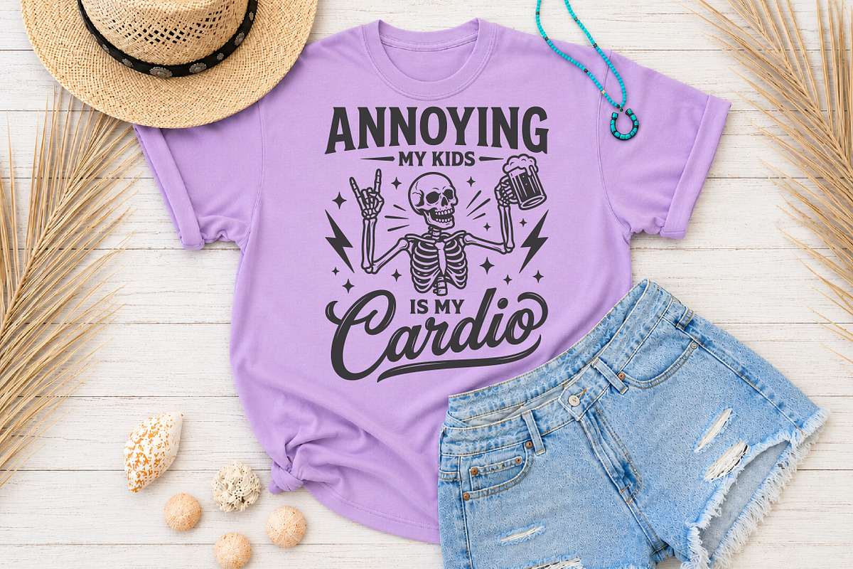 Annoying My Kids Is My Cardio SVG, a Seasonal Illustration by Rose Art (Photo 3 of 8)