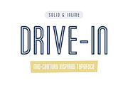 Drive-in Mid-Century Font, a Sans Serif Font by Medialoot (Thumbnail 1 of 5)