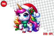 Christmas Unicorn Clipart Bundle, an Animal Illustration by taramija (Thumbnail 19 of 26)