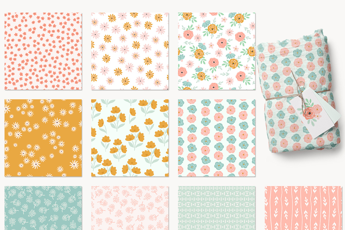 Delicate Spring baby patterns, a Pattern Graphic by Cozy pattern shop