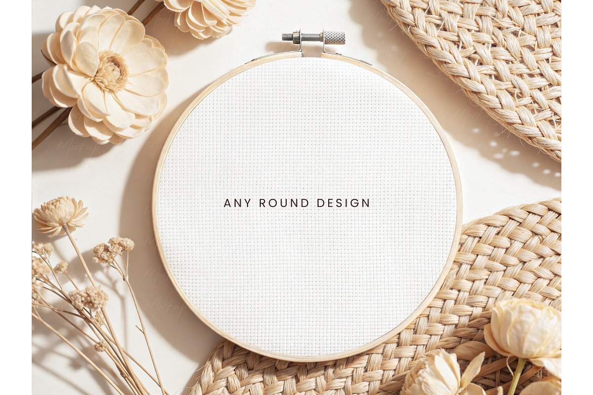 Close-Up Embroidery Hoop Mockup, a Product Mockup by TatiMockup (Photo 2 of 4)