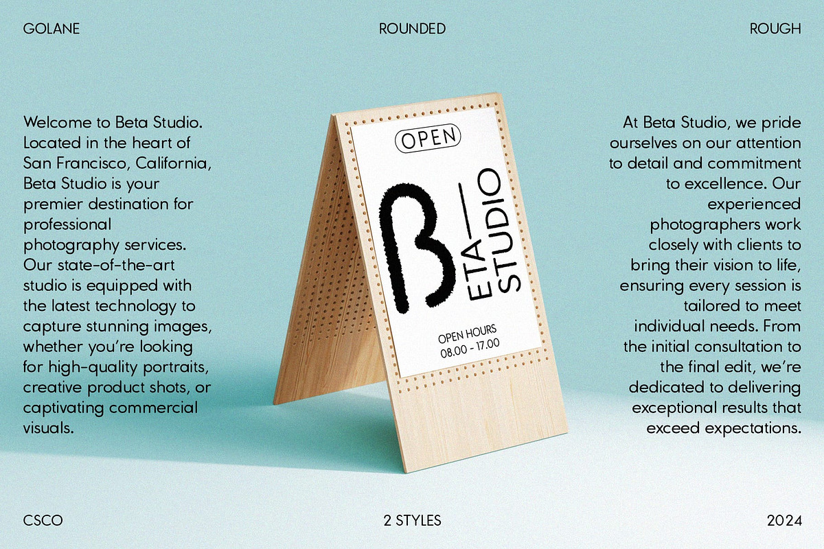Golane Rounded Rough, a Sans Serif Font by Craft Supply Co. (Photo 6 of 8)