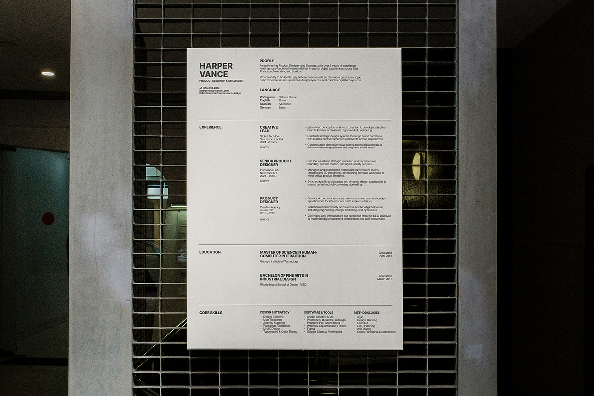 Resume & Cover Letter Template, a Resume Template by Ana Escardine (Photo 1 of 4)