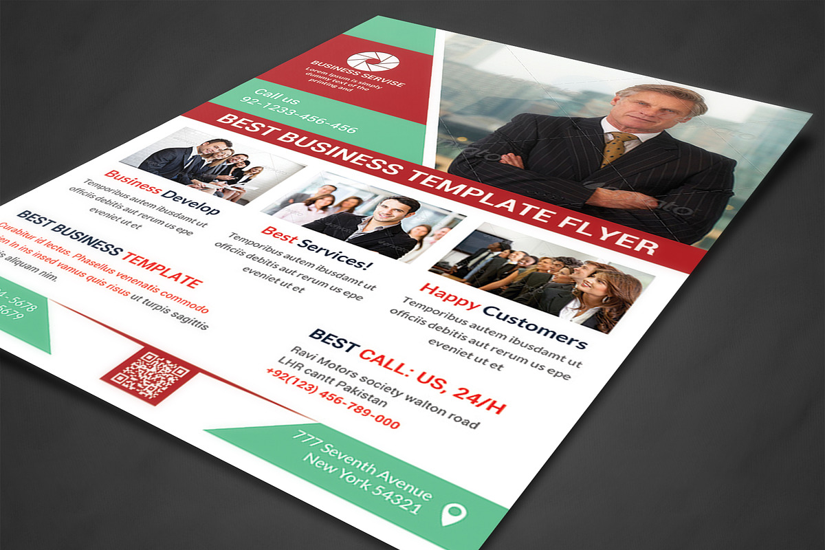 Corporate Flyer Print Templates, a Flyer Template by AfzaalGraphics (Photo 2 of 4)